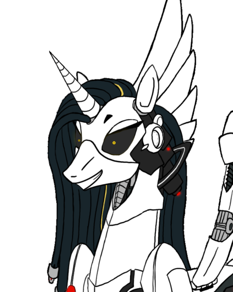 Size: 663x830 | Tagged: safe, artist:zaharcha, derpibooru import, oc, oc:molados, unofficial characters only, pony, robot, robot pony, bust, female, grin, mare, portrait, rapeface, simple background, smiling, solo, spread wings, transparent background, wings