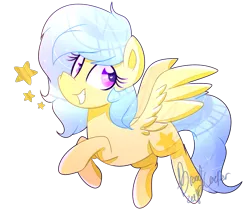 Size: 1211x1021 | Tagged: safe, artist:lynchristina, derpibooru import, oc, oc:singery anne, unofficial characters only, pegasus, pony, female, flying, heart eyes, looking back, mare, simple background, solo, spread wings, stars, transparent background, wingding eyes, wings