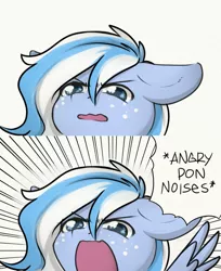 Size: 843x1034 | Tagged: angry, angry dog noises, angry horse noises, artist:lonerdemiurge_nail, cute, derpibooru import, descriptive noise, freckles, meme, oc, oc:falling skies, safe, solo, unofficial characters only, ych result