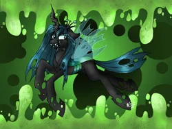 Size: 2048x1536 | Tagged: artist:melonseed11, changeling, derpibooru import, queen chrysalis, safe, solo