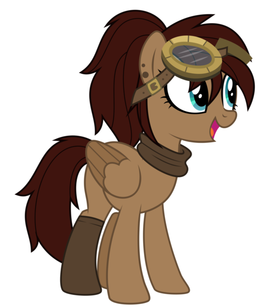 Size: 1024x1148 | Tagged: safe, artist:bubblestormx, derpibooru import, oc, oc:hazel, pegasus, pony, clothes, female, goggles, mare, scarf, simple background, socks, solo, transparent background