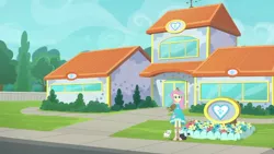 Size: 1280x720 | Tagged: safe, derpibooru import, screencap, angel bunny, fluttershy, cat, dog, turtle, equestria girls, equestria girls series, outtakes (episode), animal shelter, canterlot animal shelter, pup-pup