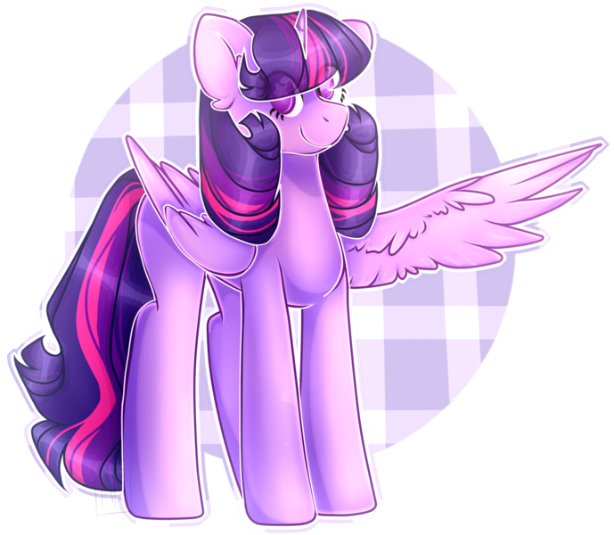 Size: 2197x1912 | Tagged: safe, artist:anisa-mlp222, derpibooru import, twilight sparkle, twilight sparkle (alicorn), alicorn, pony, cute, female, looking at you, mare, one wing out, simple background, smiling, solo, starry eyes, transparent background, wingding eyes