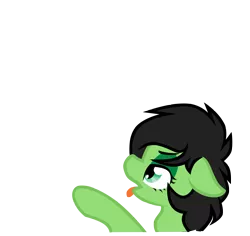 Size: 4840x4560 | Tagged: safe, artist:daku, derpibooru import, oc, oc:anonfilly, unofficial characters only, absurd resolution, exploitable, female, filly, floppy ears, licking, lidded eyes, open mouth, simple background, solo, the taste of a liar, tongue out, transparent background