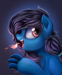 Size: 3200x3850 | Tagged: artist:katakiuchi4u, claws, derpibooru import, dracony, fangs, female, fire, fire breath, hybrid, oc, oc:glaciate flare, open mouth, safe, smiling, solo, unofficial characters only