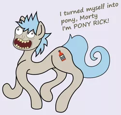 Size: 2048x1941 | Tagged: safe, artist:bitrate16, derpibooru import, pony rick, ponified, earth pony, pony, grannies gone wild, crossover, rick and morty, rick sanchez, vector, wat