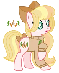 Size: 765x957 | Tagged: safe, artist:fantafizzy, derpibooru import, oc, unnamed oc, unofficial characters only, earth pony, pony, adoptable, base used, bow, clothes, colored pupils, female, freckles, hair bow, mare, offspring, parent:big macintosh, parent:fluttershy, parents:fluttermac, simple background, solo, sweater, tail bow, transparent background