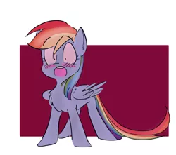 Size: 1106x979 | Tagged: safe, artist:drawbauchery, artist:lordsauronthegreat, color edit, derpibooru import, edit, rainbow dash, pegasus, pony, blushing, colored, female, gasp, mare, open mouth, shocked, solo