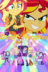 Size: 712x1055 | Tagged: safe, artist:biggernate91, artist:zekrom-9, derpibooru import, edit, editor:biggernate91, applejack, fluttershy, pinkie pie, rainbow dash, rarity, sci-twi, sunset shimmer, twilight sparkle, equestria girls, equestria girls series, converse, equestria girls logo, geode of empathy, geode of fauna, geode of shielding, geode of sugar bombs, geode of super strength, geode of telekinesis, human sunset, humane five, humane seven, humane six, magical geodes, mane six, paint 3d, poster, shoes, twolight