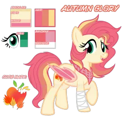 Size: 1908x1922 | Tagged: safe, artist:xxsunsetshimmer23xx, derpibooru import, oc, oc:autumn glory, unofficial characters only, pegasus, pony, bandage, base used, bat pony hybrid, bat wings, fangs, female, mare, neckerchief, offspring, parent:big macintosh, parent:fluttershy, parents:fluttermac, reference sheet, simple background, solo, transparent background