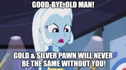 Size: 888x499 | Tagged: safe, derpibooru import, edit, edited screencap, screencap, trixie, equestria girls, guitar centered, rainbow rocks, image macro, meme, pawn stars, trixie yells at everything