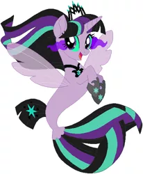 Size: 492x598 | Tagged: alicorn, alicorn oc, artist:selenaede, artist:user15432, base used, clothes, crown, derpibooru import, fins, fin wings, glowing eyes, hasbro, hasbro studios, jewelry, my little pony: the movie, necklace, oc, oc:twivine sparkle, regalia, safe, seaponified, seapony (g4), seapony twilight, shoes, sombra eyes, species swap, spoiler:my little pony the movie, tail, twilight sparkle, twilight sparkle (alicorn), twivine sparkle
