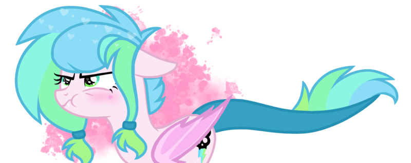 Size: 2079x826 | Tagged: safe, artist:chococakebabe, derpibooru import, oc, oc:speed demon, unofficial characters only, bat pony, pony, fangs, female, heart eyes, mare, simple background, solo, transparent background, wingding eyes