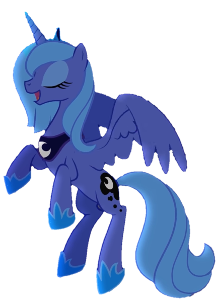 Size: 741x1021 | Tagged: safe, artist:stasysolitude, derpibooru import, edit, princess luna, alicorn, pony, background removed, cute, eyes closed, female, flying, mare, s1 luna, simple background, solo, transparent background, younger, youtube link