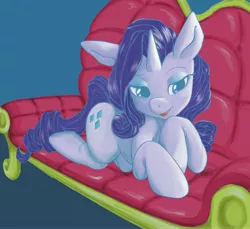 Size: 5625x5145 | Tagged: safe, artist:sajuaira, derpibooru import, rarity, pony, unicorn, absurd resolution, anatomically incorrect, fainting couch, female, incorrect leg anatomy, looking at you, mare, prone, solo