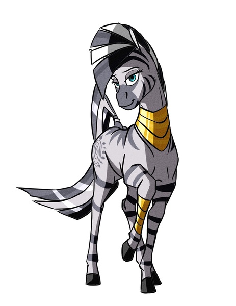 Size: 2593x3361 | Tagged: safe, artist:akweer, derpibooru import, zecora, zebra, female, mare, simple background, solo, white background