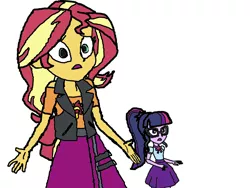 Size: 1024x768 | Tagged: safe, artist:superbobiann, derpibooru import, editor:superbobiann, sci-twi, sunset shimmer, twilight sparkle, equestria girls, equestria girls series, forgotten friendship