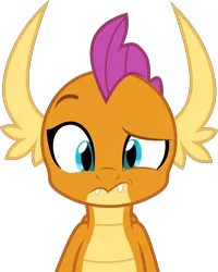 Size: 3998x5000 | Tagged: artist:dashiesparkle, derpibooru import, dragon, dragoness, female, non-compete clause, raised eyebrow, safe, simple background, smolder, solo, .svg available, transparent background, vector