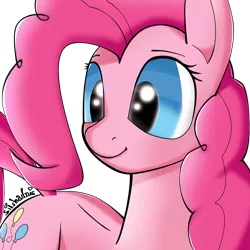 Size: 1896x1896 | Tagged: safe, artist:silshadnic, deleted from derpibooru, derpibooru import, pinkie pie, pony, cute, simple background, smiling, solo, transparent background
