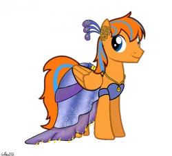 Size: 1080x979 | Tagged: safe, artist:catscat111, artist:catscat112, artist:tsabak, derpibooru import, oc, oc:cold front, unofficial characters only, pegasus, pony, clothes, crossdressing, dress, male, signature, simple background, smiling, solo, stallion, transparent background