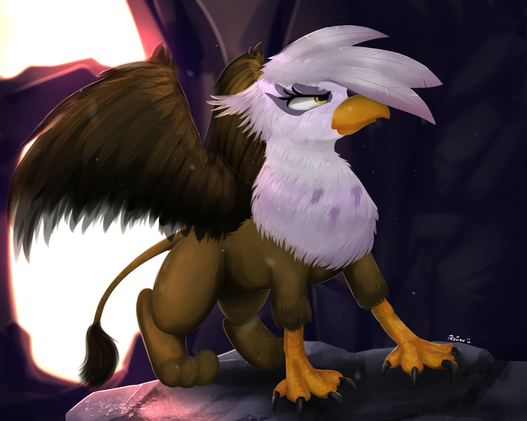 Size: 2500x2000 | Tagged: safe, artist:blackligerth, derpibooru import, gilda, gryphon, female, solo