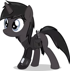 Size: 655x663 | Tagged: safe, artist:logic-is-here, derpibooru import, oc, oc:logic, unicorn, clothes, knife, male, pipbuck, simple background, solo, stallion, transparent background, vector