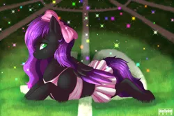 Size: 3000x2000 | Tagged: safe, artist:shine-the-drolf, derpibooru import, oc, oc:sirius kimondo, unofficial characters only, pegasus, pony, bow, cheerleader, cheerleader outfit, clothes, crossdressing, femboy, football field, girly, looking at you, male, midriff, skirt, solo, trap