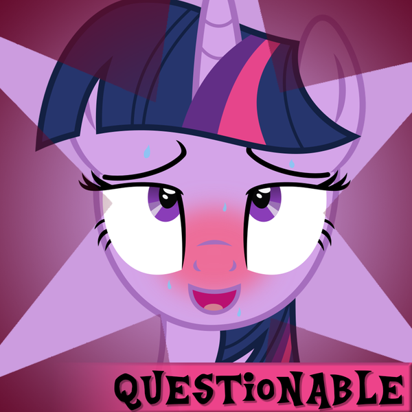 Size: 1024x1024 | Tagged: safe, artist:kingdark0001, editor:corpulentbrony, editor:twifag, twilight sparkle, pony, unicorn, twibooru, ahegao, blushing, blushing profusely, female, happy, image, implied sex, lidded eyes, looking at you, mare, meta, moaning, moaning in pleasure, official spoiler image, open mouth, png, smiling, solo, solo female, spoiler image, sweat, tongue out, vector