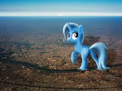 Size: 3000x2250 | Tagged: safe, artist:flutterbatismagic, derpibooru import, trixie, pony, giant pony, highrise ponies, irl, macro, mega trixie, photo, ponies in real life, tokyo