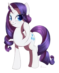 Size: 1800x2200 | Tagged: safe, artist:divlight, derpibooru import, rarity, pony, unicorn, alternate hairstyle, bedroom eyes, female, looking at you, mare, simple background, smiling, solo, transparent background