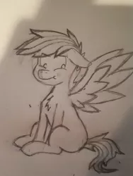 Size: 507x676 | Tagged: safe, derpibooru import, oc, oc:nimbus, pegasus, pony, nimbus, spread wings, thinking about butts, wingboner, wings