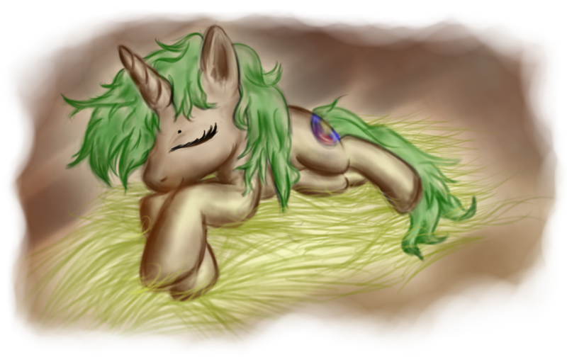 Size: 1209x773 | Tagged: safe, artist:equie, derpibooru import, oc, oc:equie, unofficial characters only, pony, female, hay, mare, simple background, sleeping, solo, transparent background