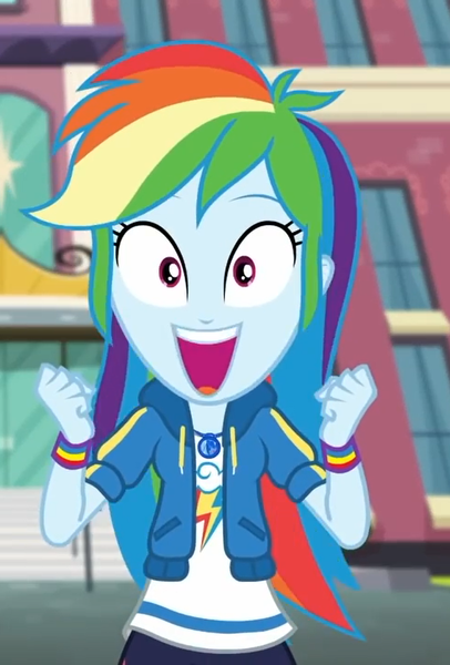 Size: 730x1080 | Tagged: safe, derpibooru import, screencap, rainbow dash, equestria girls, equestria girls series, the last day of school, cropped, female, geode of super speed, magical geodes, smiling