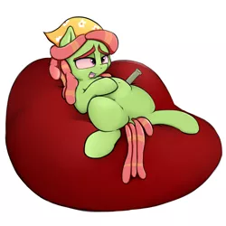 Size: 1250x1250 | Tagged: safe, artist:neighday, derpibooru import, edit, tree hugger, earth pony, pony, bandana, beanbag chair, belly, belly button, bong, dock, dreadlocks, drugs, female, high, mare, marijuana, nudity, open mouth, red eyes, simple background, smiling, solo, spread legs, spreading, white background