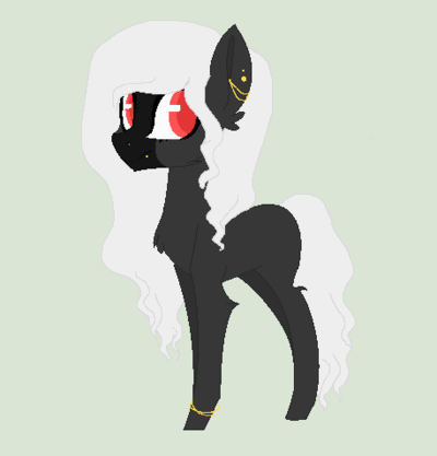 Size: 400x417 | Tagged: safe, artist:huirou, artist:hurleyadopts, derpibooru import, oc, oc:inanis, unofficial characters only, earth pony, pony, vampire, base used, ear piercing, hoof ring, looking at you, piercing, solo