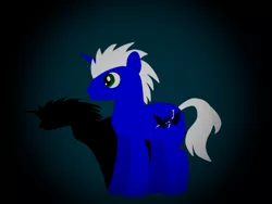 Size: 4128x3096 | Tagged: safe, artist:nobody number 2, derpibooru import, oc, oc:regal thunder, unofficial characters only, unicorn, cutie mark, male, shadow, solo, thunder bolt, wings, zodiac sign