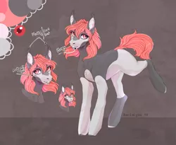 Size: 2571x2105 | Tagged: safe, artist:daria-lynx18, derpibooru import, oc, oc:sugar skull, unofficial characters only, earth pony, pony, fangs, female, mare, reference, reference sheet, solo, tongue out