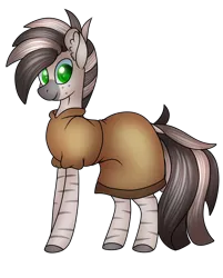 Size: 1142x1422 | Tagged: artist:cassidyjacobs, derpibooru import, freckles, green eyes, oc, oc:xanadu, safe, simple background, solo, transparent background, tunic, zebra, zebra oc