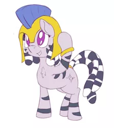 Size: 610x685 | Tagged: artist:firecracker, cute, derpibooru import, female, filly, helmet, oc, ocbetes, oc:zala, safe, simple background, solo, unofficial characters only, white background, zebra