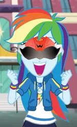 Size: 653x1080 | Tagged: safe, derpibooru import, edit, editor:sonic ranger, rainbow dash, equestria girls, equestria girls series, the last day of school, cropped, dashie morphs, geode of super speed, magical geodes, morpher, power rangers, power rangers jungle fury, red ranger, solo