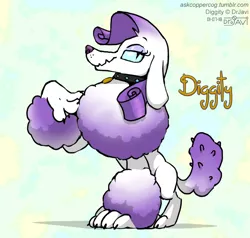 Size: 1000x950 | Tagged: artist:drjavi, derpibooru import, diamond dog, diamond dogified, oc, oc:diggity, poodle, raripoodle, rarity, safe, solo, species swap