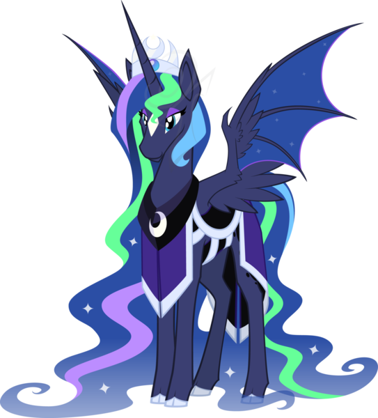 Size: 1280x1415 | Tagged: safe, artist:agentkirin, derpibooru import, princess luna, pony, bat wings, clothes, simple background, solo, transparent background