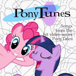 Size: 600x600 | Tagged: artist needed, safe, derpibooru import, edit, pinkie pie, twilight sparkle, earth pony, pony, unicorn, series:pony tales, album cover, cd, cover art, unicorn twilight, veggietales, veggietunes