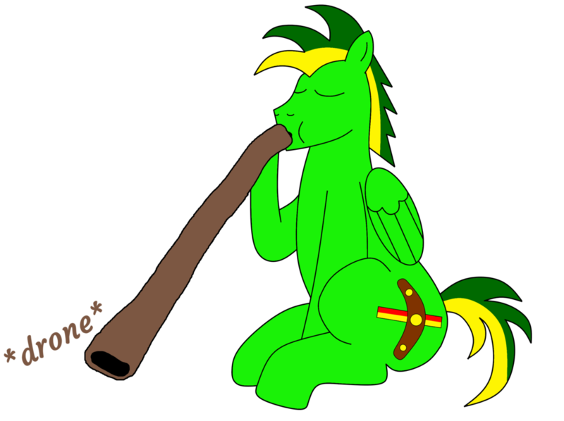Size: 1024x765 | Tagged: artist:didgereethebrony, derpibooru import, didgeridoo, musical instrument, oc, oc:didgeree, safe, simple background, sitting, solo, transparent background, unofficial characters only, vector