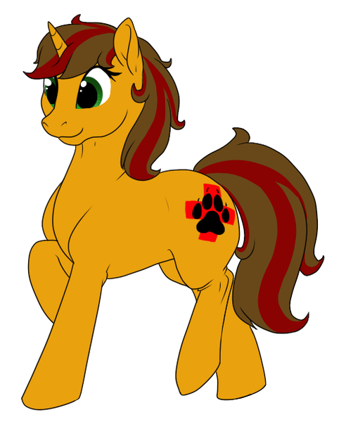 Size: 505x616 | Tagged: safe, artist:mythpony, derpibooru import, oc, oc:wild paw, pony, unicorn, female, mare, simple background, solo, white background