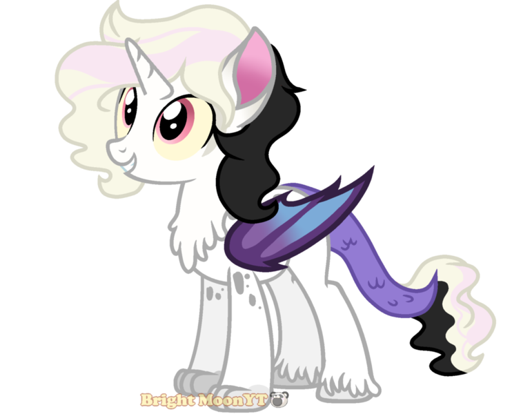 Size: 1024x828 | Tagged: artist:sleppchocolatemlp, derpibooru import, draconequus, oc, oc:marshmallow, safe, simple background, solo, transparent background