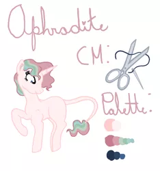 Size: 1500x1600 | Tagged: safe, artist:glamgoria-morose, derpibooru import, oc, oc:aphrodite, unofficial characters only, unicorn, leonine tail, parent:pinkie pie, parent:princess celestia, parents:pinkielestia, solo