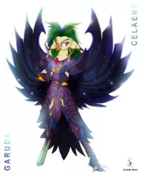 Size: 1164x1440 | Tagged: anime crossover, armor, artist:zidanemina, captain celaeno, derpibooru import, female, garuda, garuda surplice, my little pony: the movie, safe, saint seiya, solo, surplice