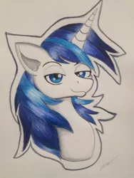 Size: 400x533 | Tagged: safe, artist:luxiwind, derpibooru import, shining armor, pony, bust, portrait, solo, traditional art