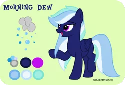 Size: 1024x694 | Tagged: safe, artist:irrif, derpibooru import, oc, oc:morning dew, unofficial characters only, pegasus, pony, base used, cutie mark, digital art, female, mare, one hoof raised, open mouth, reference sheet, smiling, solo